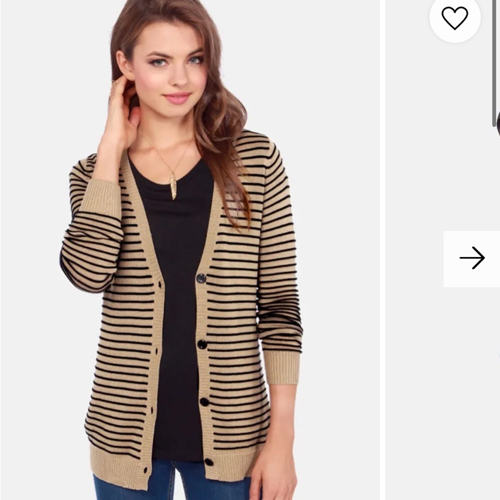 Volcom Women’s For Keeps Cardigan - Navy/Peach - XS - fits like a sm/m